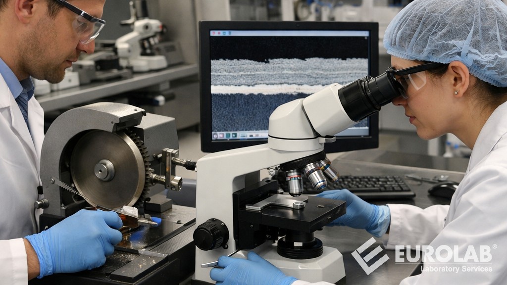 ASTM B487 Metal ve Oksit Kaplama Kalınlığının Kesitinin Mikroskobik İncelemesiyle Ölçülmesi