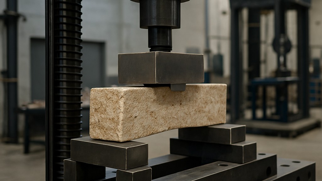 ASTM C1352/C1352M Boyutlu Taşın Eğilme Elastisite Modülü için Standart Test Yöntemi