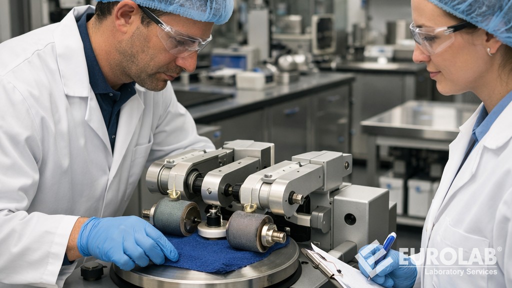 ASTM D3884 Tekstil Kumaşlarının Aşınma Direnci için Standart Kılavuz (Döner Platform, Çift Başlı Yöntem)