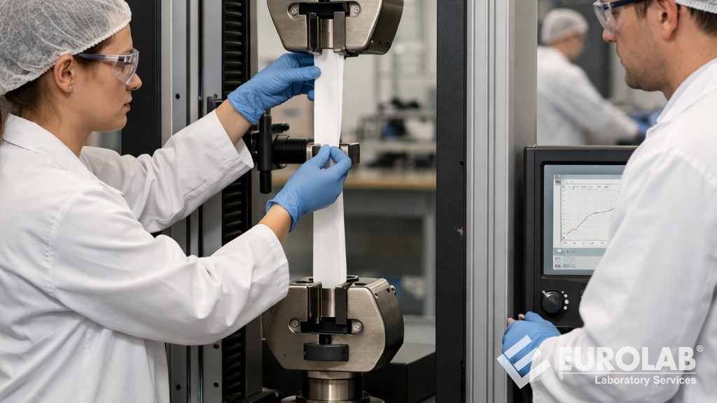 ASTM D5034 Tekstil Kumaşlarının Kopma Mukavemeti ve Uzaması için Standart Test Yöntemi (Tutma Testi)