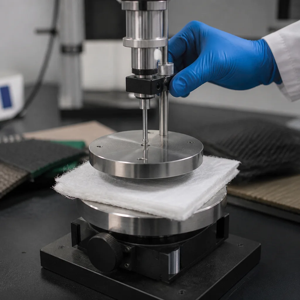 ASTM D5199 Jeosentetiklerin Nominal Kalınlığının Ölçülmesi