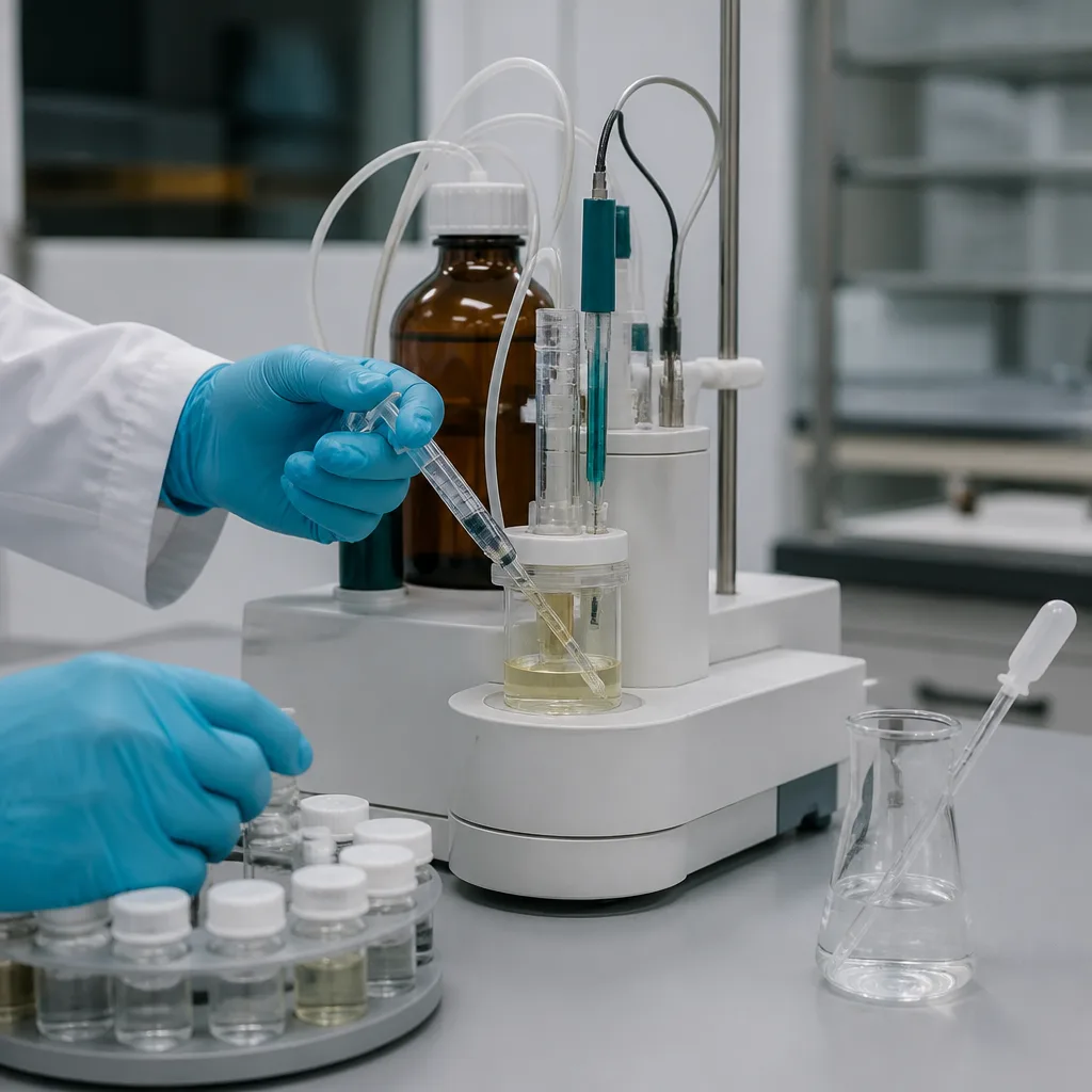 ASTM E203 Hacimsel Karl Fischer Titrasyonu Kullanılarak Su için Standart Test Yöntemi
