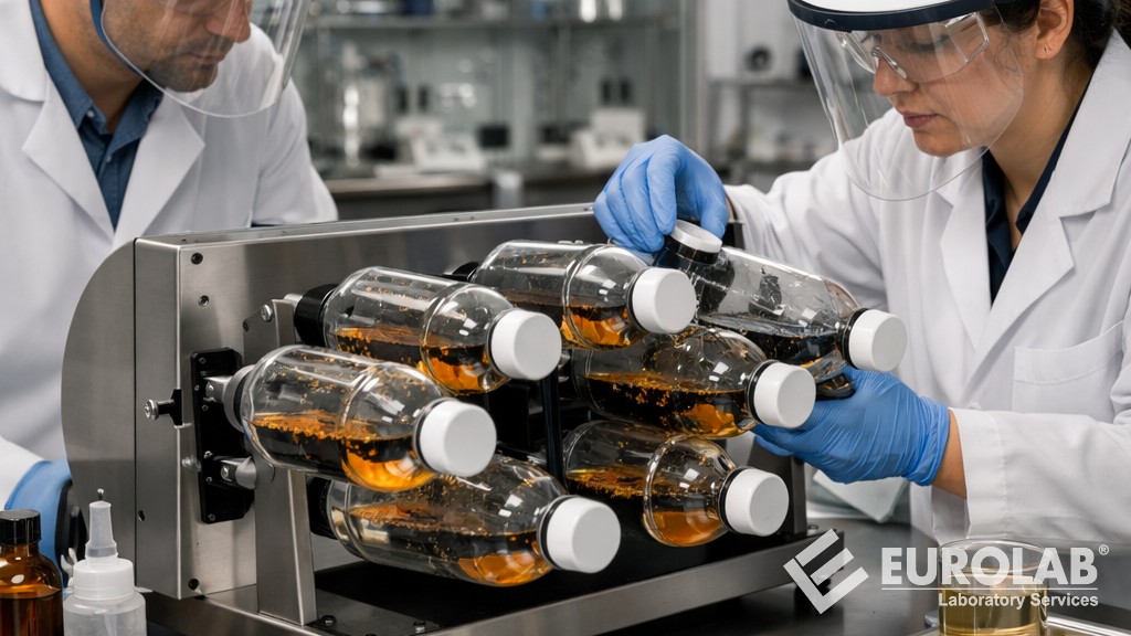 ASTM F2059 Dönen Şişe Kullanılarak Laboratuvar Petrol Sızıntısı Dağıtıcı Etkinliğinin Standart Test Yöntemi