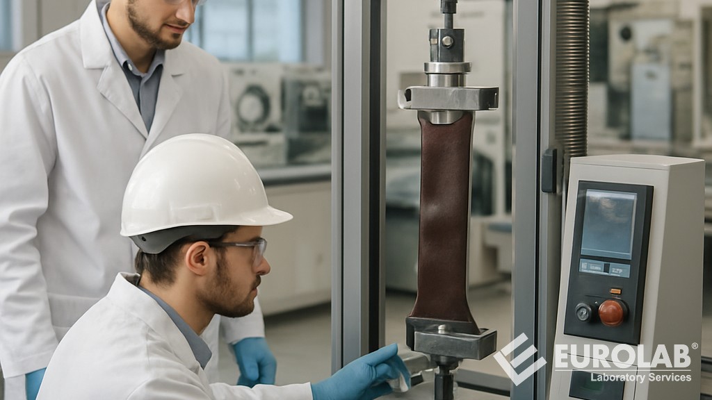 DIN 53323 Deri Testleri - Sıçrama ve Patlama Testi Sırasında Gerilme-Şekil Değiştirme Davranışının Belirlenmesi