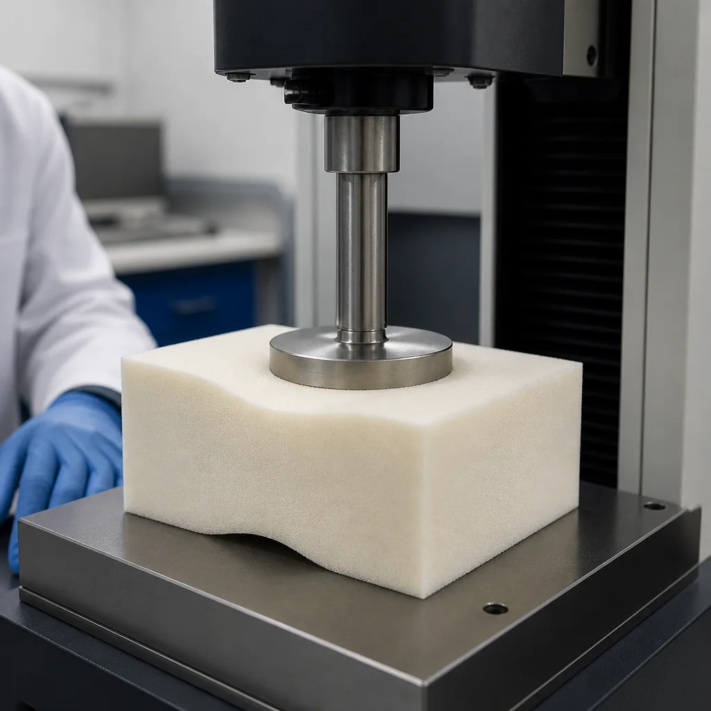 DIN 53579 Esnek Hücresel Malzemelerin Test Edilmesi - Bitmiş Parçalar Üzerinde Girinti Testi