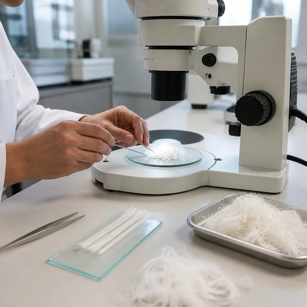 DIN 53808-1 Tekstil Testleri - Eğrilmiş Liflerin Uzunluğunun Belirlenmesi - Tek Lif Ölçme Yöntemi