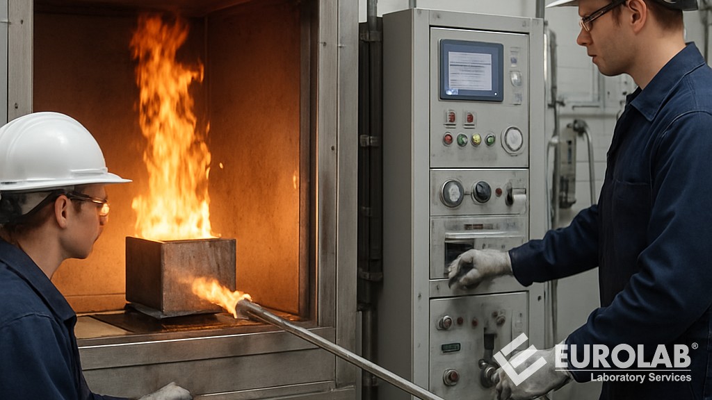 DIN 54837 Raylı Taşıtlar için Gaz Brülörü Kullanılarak Yanma Davranışının Belirlenmesi