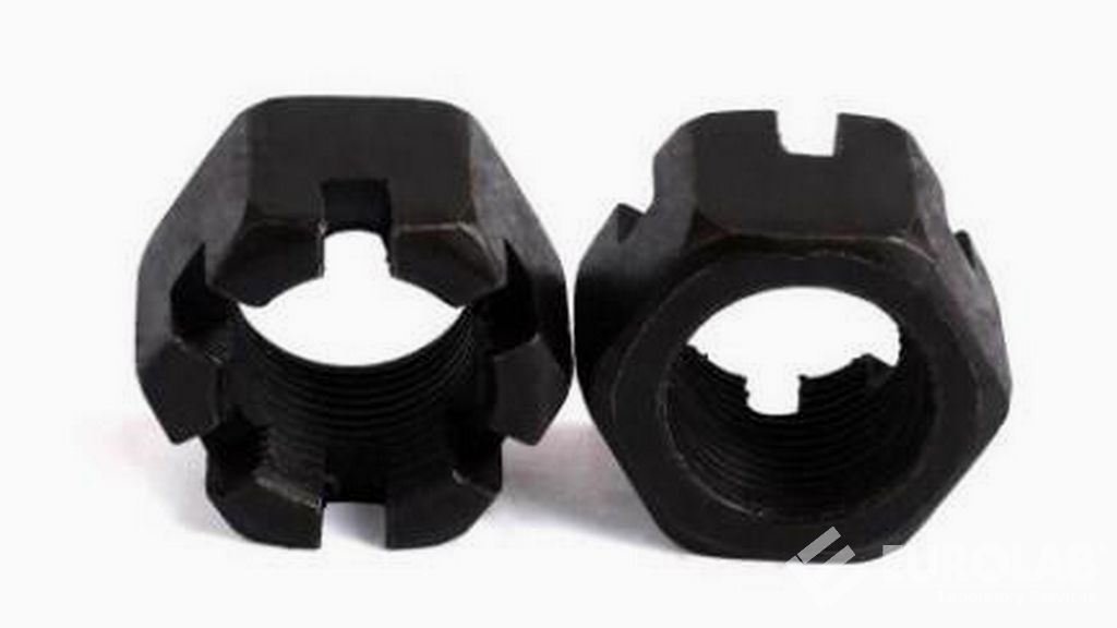 Dadi a castello con intaglio esagonale DIN 935