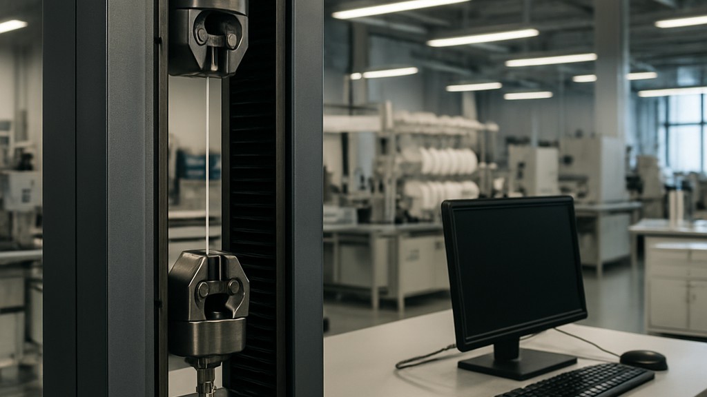 EN ISO 2062 Test Cihazı Kullanılarak Tek Uç Kopma Kuvvetinin ve Kopma Anındaki Uzamanın Belirlenmesi