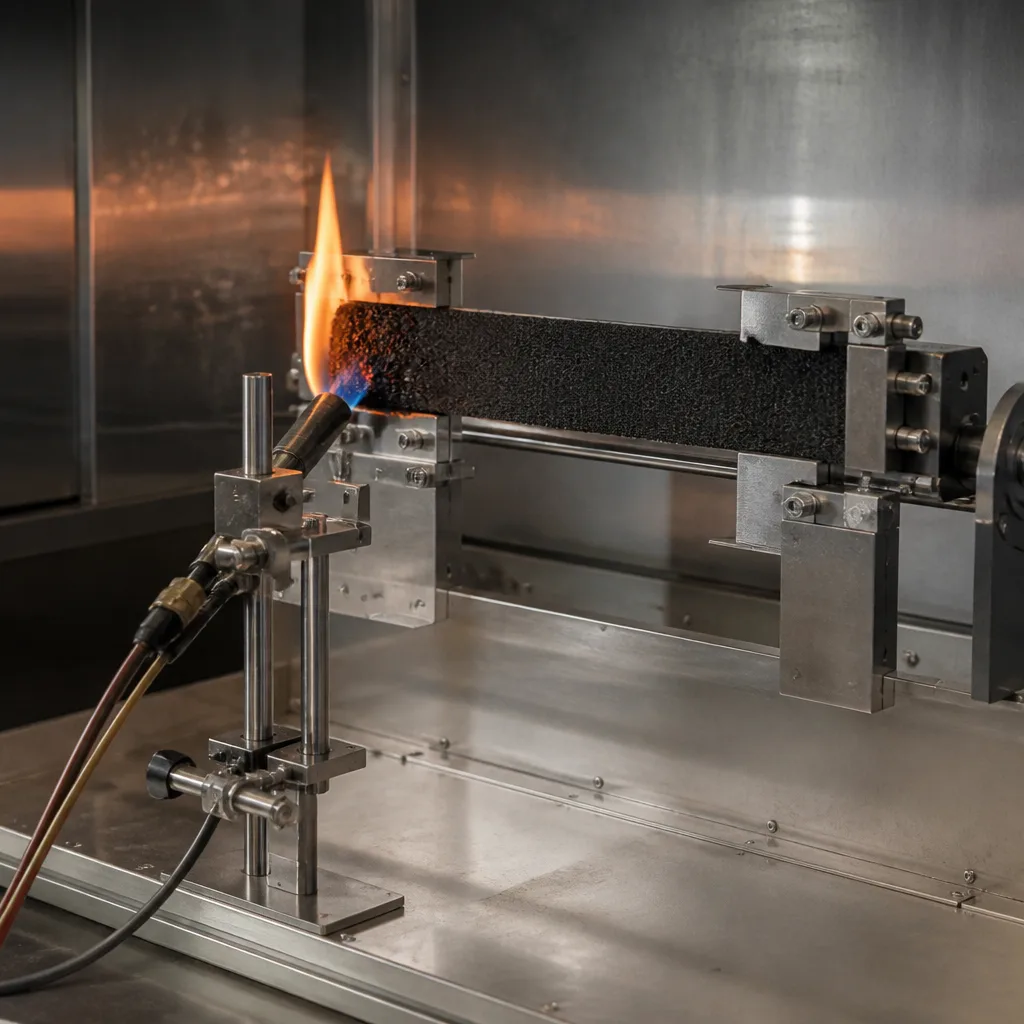GM 9070P Malzemelerin Yanıcılık Testi Prosedürü