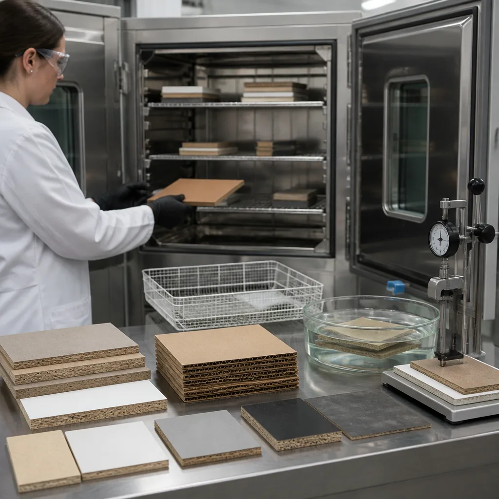 GME 60351 Détermination de la teneur en humidité, de l'absorption d'eau et du gonflement en épaisseur des panneaux de fibres, des panneaux de particules et des cartons GME 60351 Détermination de la teneur en humidité, de l'absorption d'eau et du gonflement en épaisseur des panneaux de fibres, des panneaux de particules et des cartons