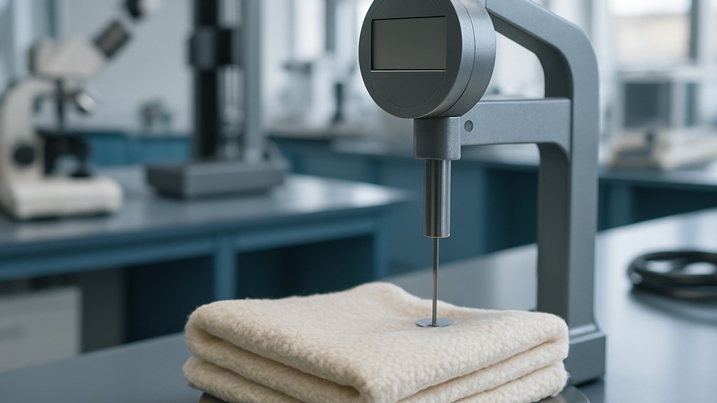 ISO 5084 Textiles - Determinación del espesor de textiles y productos textiles