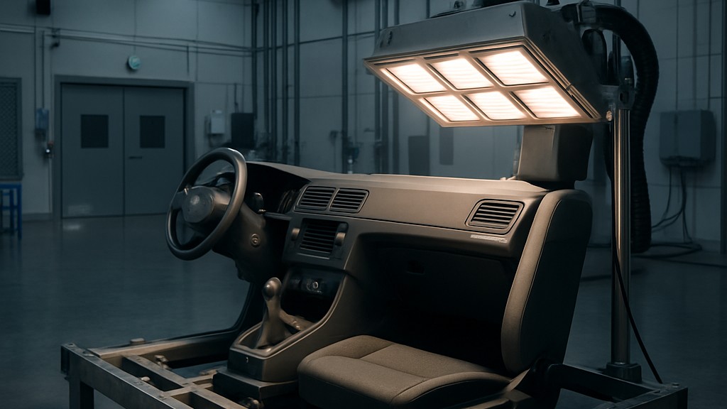 VW PV 1303 Metalik Olmayan Malzemeler - Yolcu Bölmesi Bileşenlerinin Maruz Kalma Testi